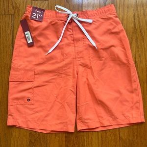 Merona Swim Board shorts, Peachy orange, Size Medium, NWT